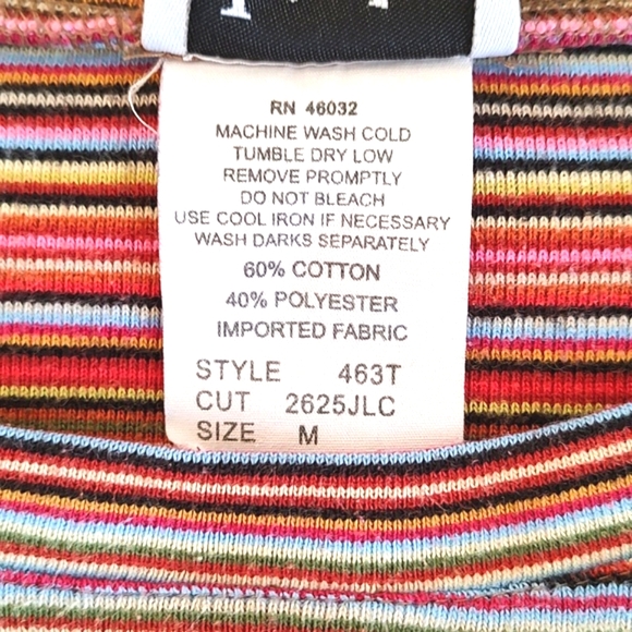 Links Womens Long Sleeve Stipe Mid Weight Knit Top Tee Shirt Size M - Picture 6 of 7